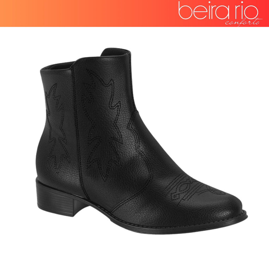 Bota Feminina Country Beira Rio Boiadeira Fashion Estilo Conforto