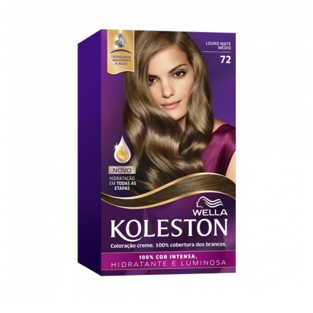 Tintura Creme Koleston 72 Louro Mate Medio em Oferta na Shopee