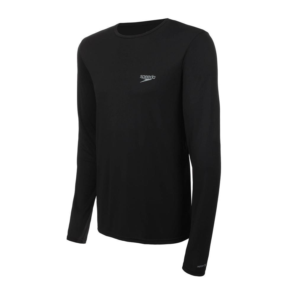 Camiseta Manga Longa proteção UV50 Masculina  Speedo -  PRETO em Oferta na Shopee