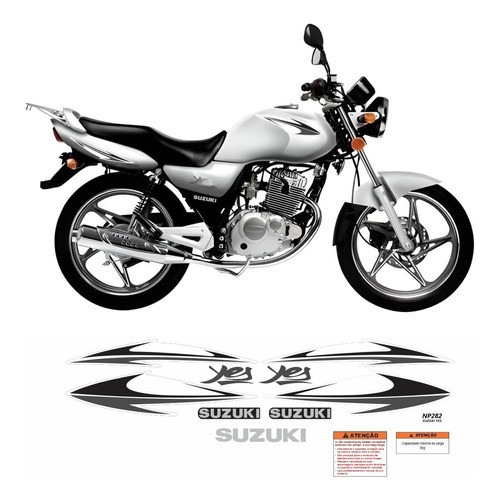 Kit Faixas Adesivo Compativel Suzuki Yes 125 2008 Grafite em Oferta na Shopee