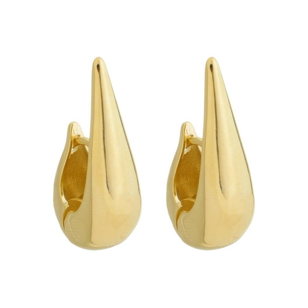 BRINCO DE ARGOLA VINTAGE GLENDA M FOLHEADO A OURO 18K