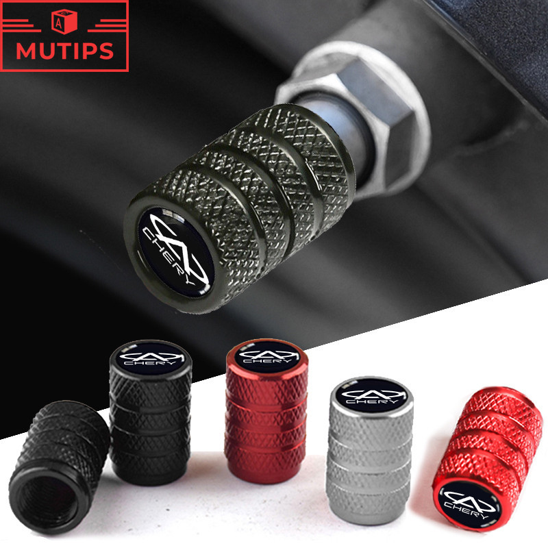Chery 4PCS Carro Bicicleta 4PCS Motocicleta Tampa De Pneus Ar Da Haste Anti-Pó Para 4 5x Omoda 5 Tiggo 8 7 Pro TJ-1 Face QQ EQ1 EV 2023 em Oferta na Shopee