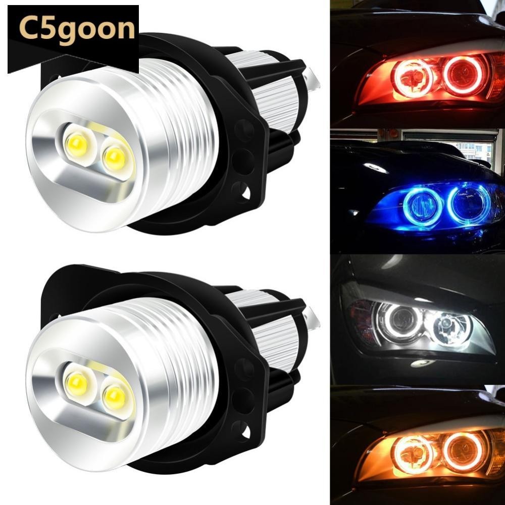 C5GOON 2Pcs Lâmpadas LED Angel Eyes Marker Para Carros Laterais Brilhantes Substituição De Faróis 6W BMW Série 3 E90 E91 5 E60 E61 Acessório J6O6