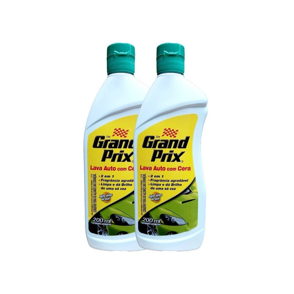 Kit com 2 GRAND PRIX LAVA AUTO COM CERA 200 ML