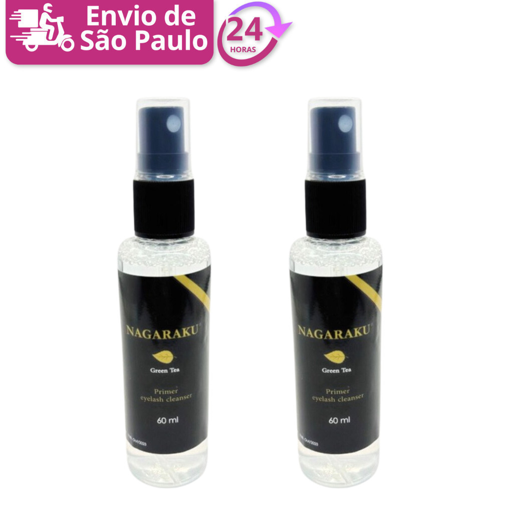 Kit 2 Primer 60ml Para Alongamento Extensão De Cílios Postiço Fio A Fio Uso Profissional - Nagaraku