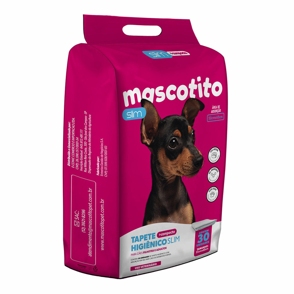 Tapete Higiênico Mascotito Slim 60x55 com 30 Unidades em Oferta na Shopee