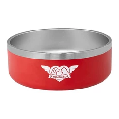 Comedouro Pet Lopetudos InoxDine1, 1200ml, Vermelho, LP-CMIX-RD1200