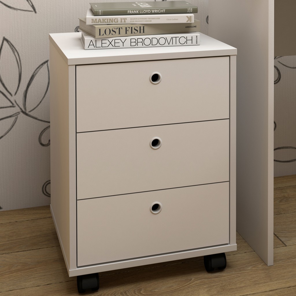 GAVETEIRO Com Rodízios NEW 3 Gavetas em Oferta na Shopee