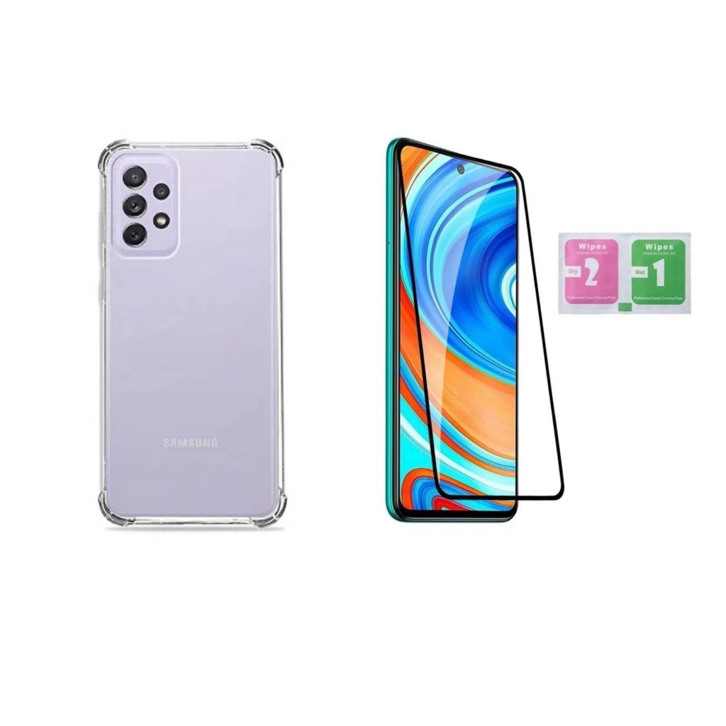 Capinha Samsung A52  Anti Impacto Transparente + película Vrido 3D / 9D em Oferta na Shopee
