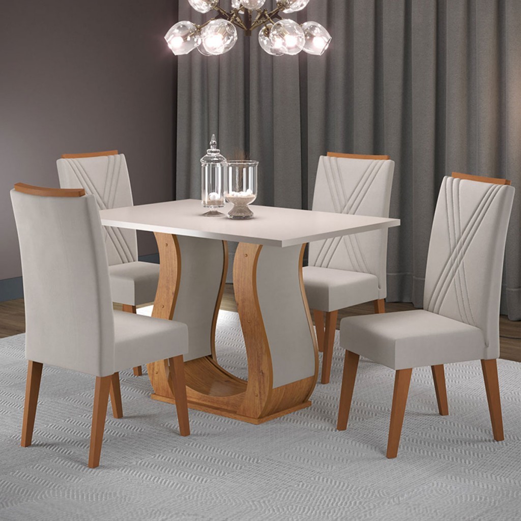 Mesa de Jantar 4 Lugares Catalunha em Oferta na Shopee