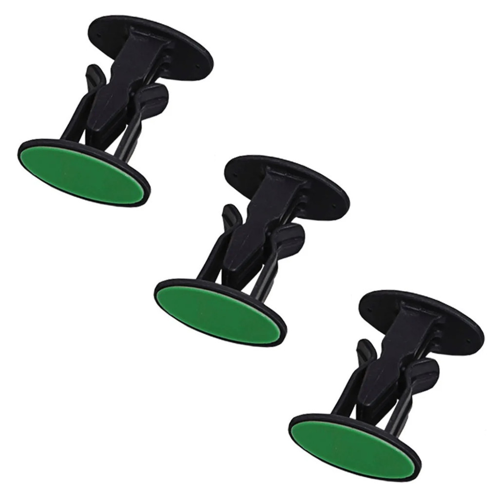 Kit 3 Un Trava Porta Fixador Prendedor Fixador Parede Rodapé Cor Preto
