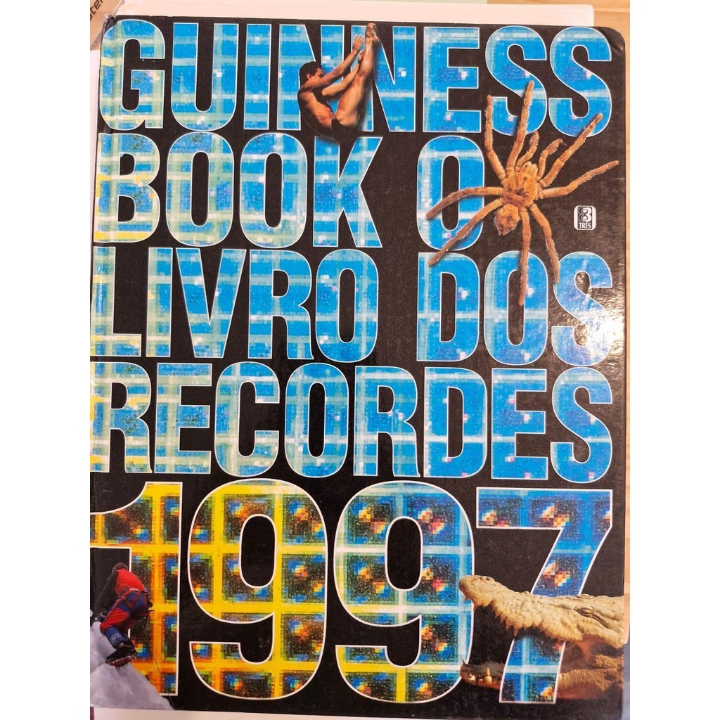 LIVRO, GUINNESS BOOK , O LIVRO DOS RECORDES, 1997, TRÊS