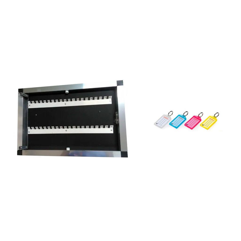 Claviculário Organizador Chaves P/ 40 Chaves + 40 Chaveiros