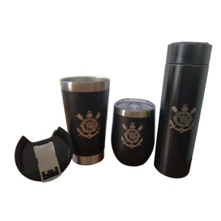 KIT CUIA+COPO+LED PERSONALIZADO 350mls /473mls/500mls TIME NOME OU LOGO em Oferta na Shopee