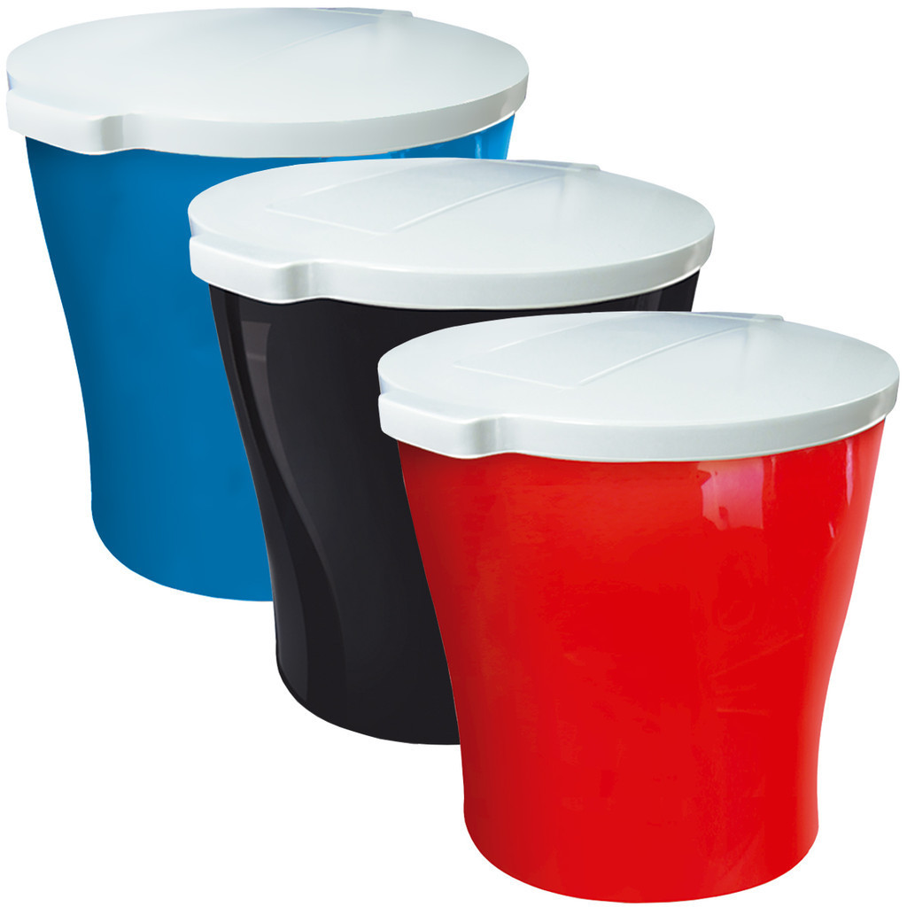 Canister Container Porta Ração 15kg Redondo Tampa Protege Conserva Evita Forma Plástico Furacão Pet