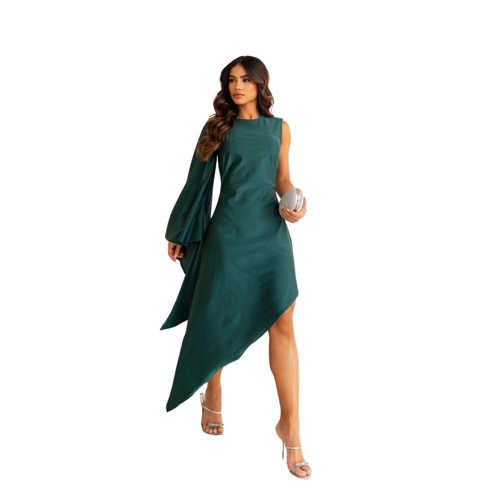 Vestido Karina Midi Festa Elegante Luxo Brilho Madrinha Formatura Casamento Noite Feminino