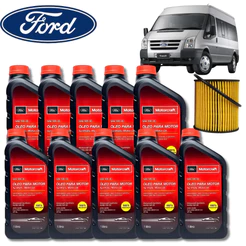 KIT TROCA DE ÓLEO CARRO FORD TRANSIT 2.2 / 2.4 DURATEC MOTORCRAFT 5W30 A5/B5 + FILTRO