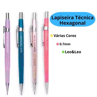 Lapiseira Técnica Hexagonal 0.7 Jocar Office Cores Mistas Escolar Escritório - Leo&Leo
