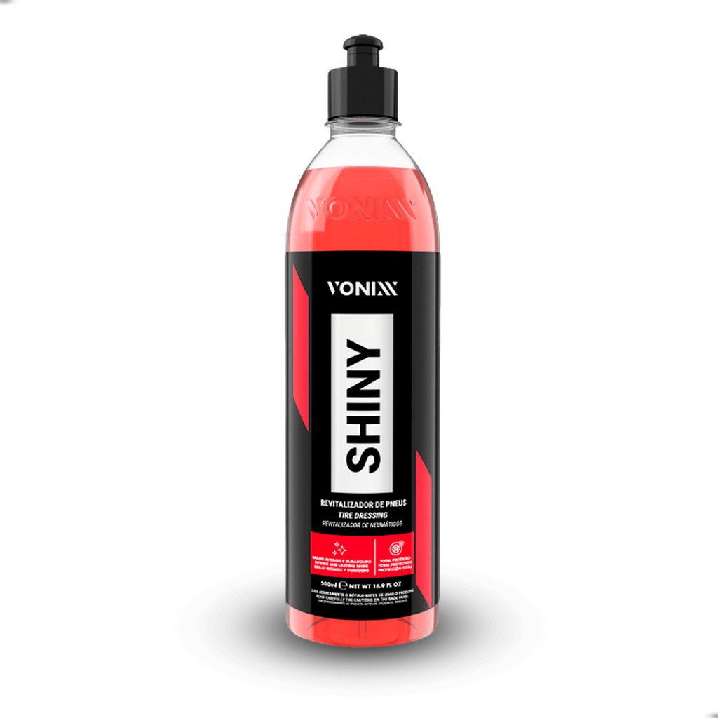 Abrilhantador de Pneus Vonixx Shiny 500ml – Fórmula Exclusiva para Revitalização e Proteção de Longa Duração