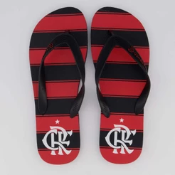 Chinelo Flamengo Manto I 2025 Preto e Vermelho