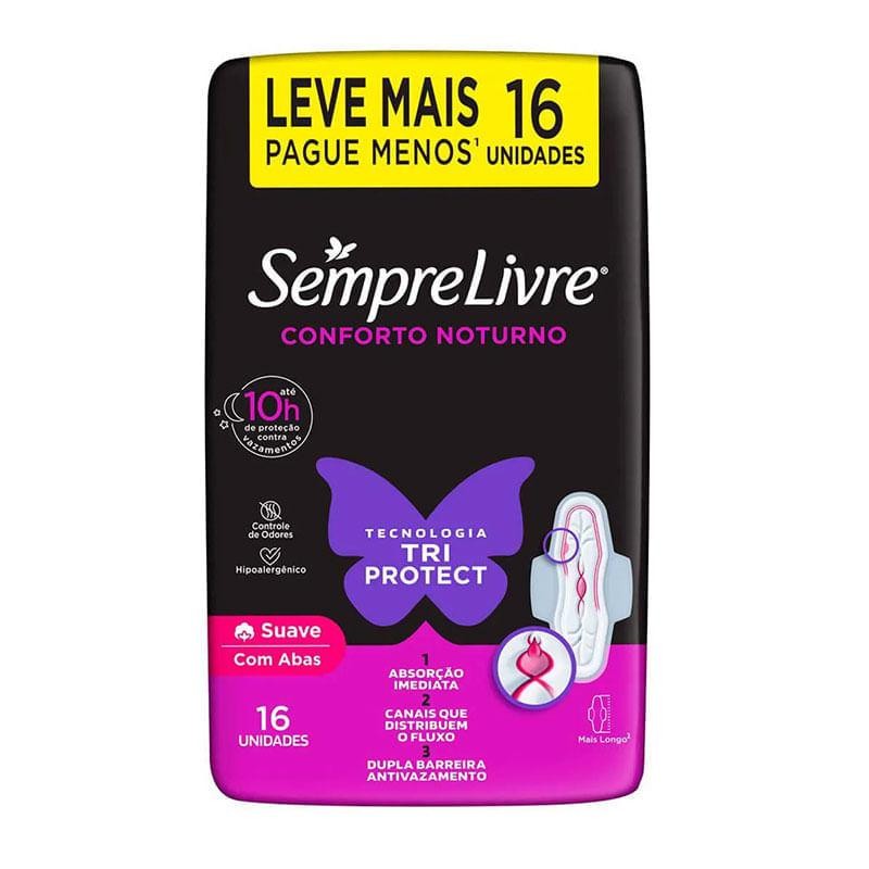 Absorvente Sempre Livre Adapt Plus com Abas 16 Unidades