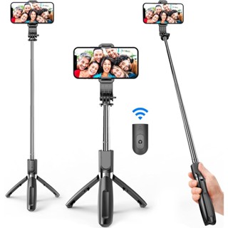 Bastão de Selfie Portátil com Tripé e Controle Remoto para iPhone, Android, Moto e Samsung em Oferta na Shopee