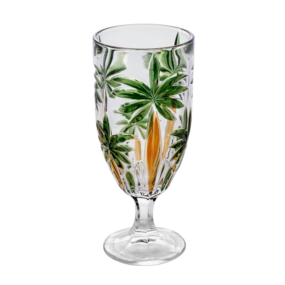 Taça Palm Tree Handpaint Wolff 450ml Cristal Ecológico em Oferta na Shopee