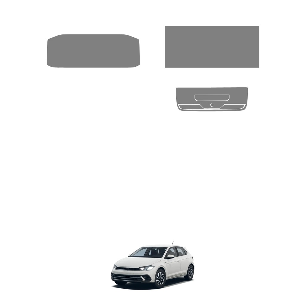 Película PPF Proteção Kit Velocímetro Multimídia Console Ar VW Polo Highline 2023 2024 2025 Anti Risco
