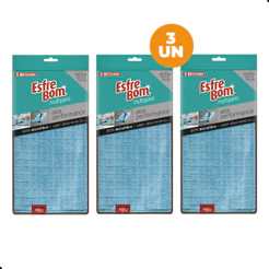 Kit 3 Panos de Limpeza Microfibra Alta Performance EsfreBom