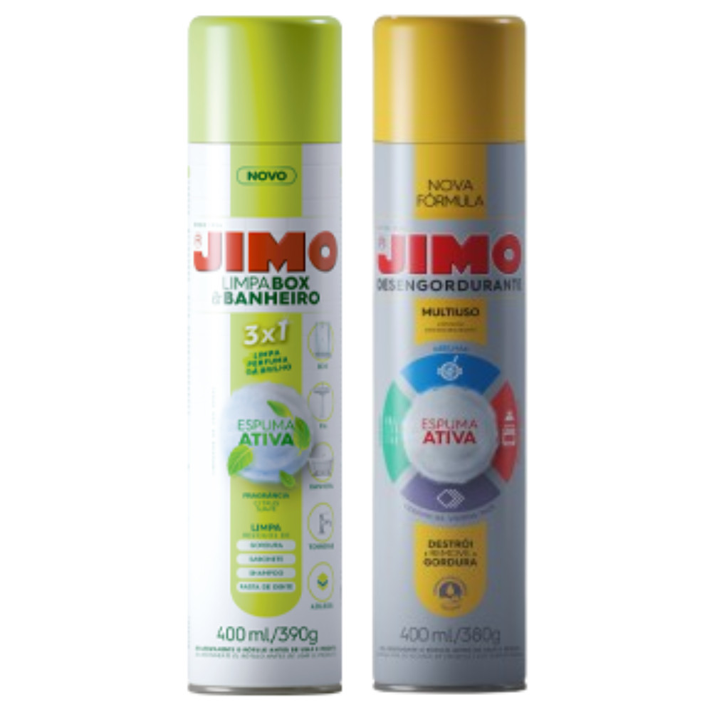 Kit 1 Jimo Desengordurante 1 Jimo Limpa Box e Banheiro