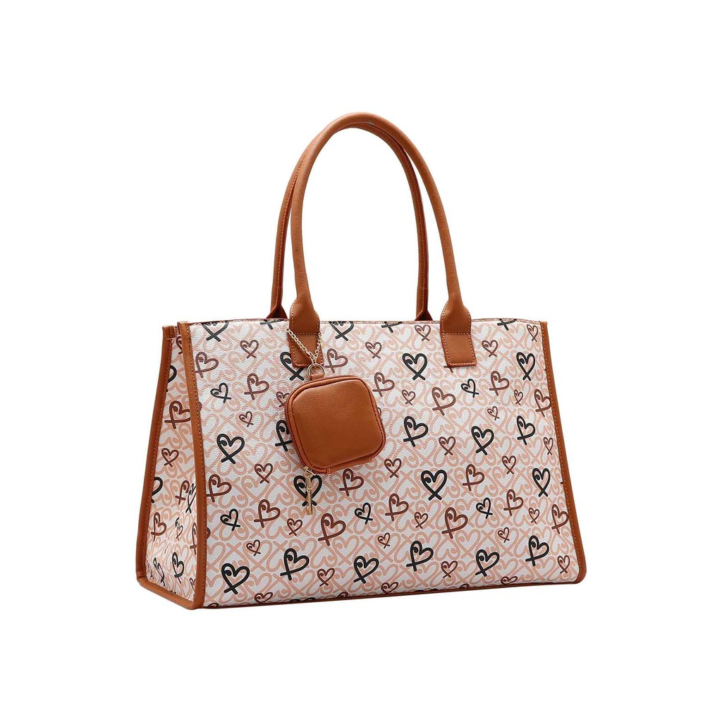 Bolsa Feminina Chenson Original Classic Heart Com Suporte Mala de Bordo 3484988