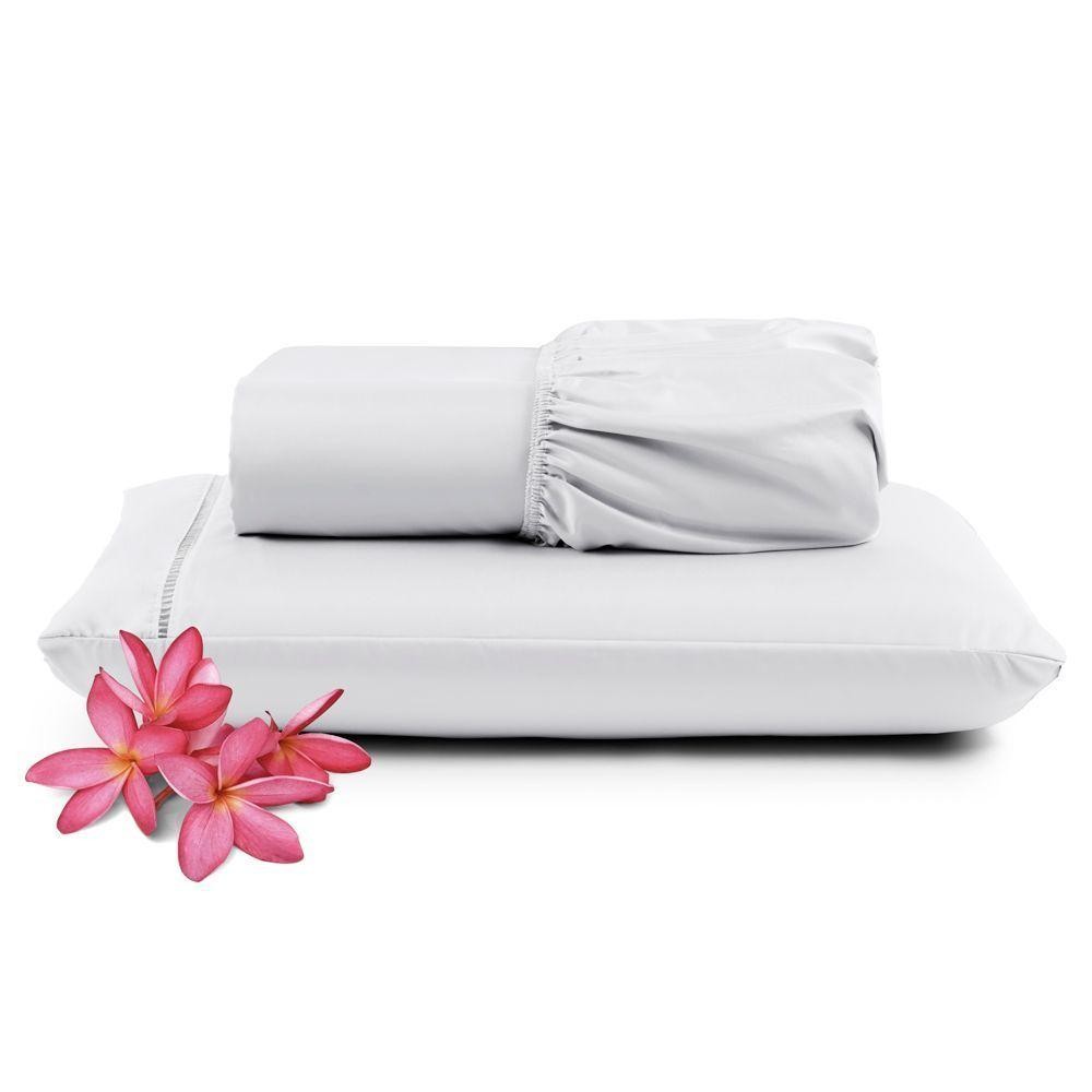 Jogo Cama Lençol Unique Solteiro 400 Fios Ponto Palito 2 Peças - Branco em Oferta na Shopee