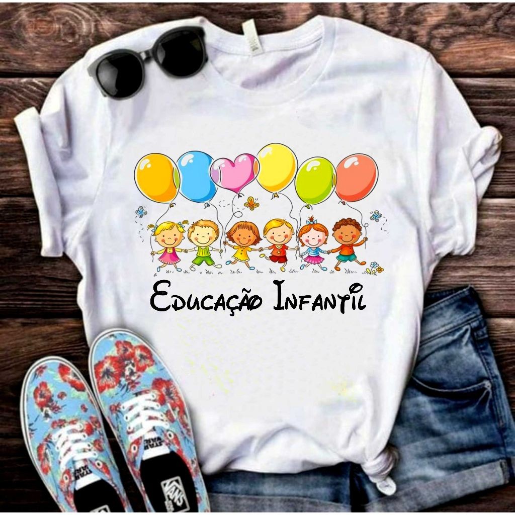 Camiseta Educação Infantil Professora Pedagogia Educadora Infantil  Camiseta T-Shirt Blusa N