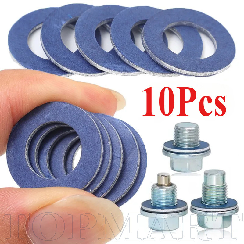 Conjunto De Junta De Plugue De Drenagem De Óleo Automotivo 2/5/10 Unidades-OEM 90430-T0024/C0005 Compatível , Substituiç