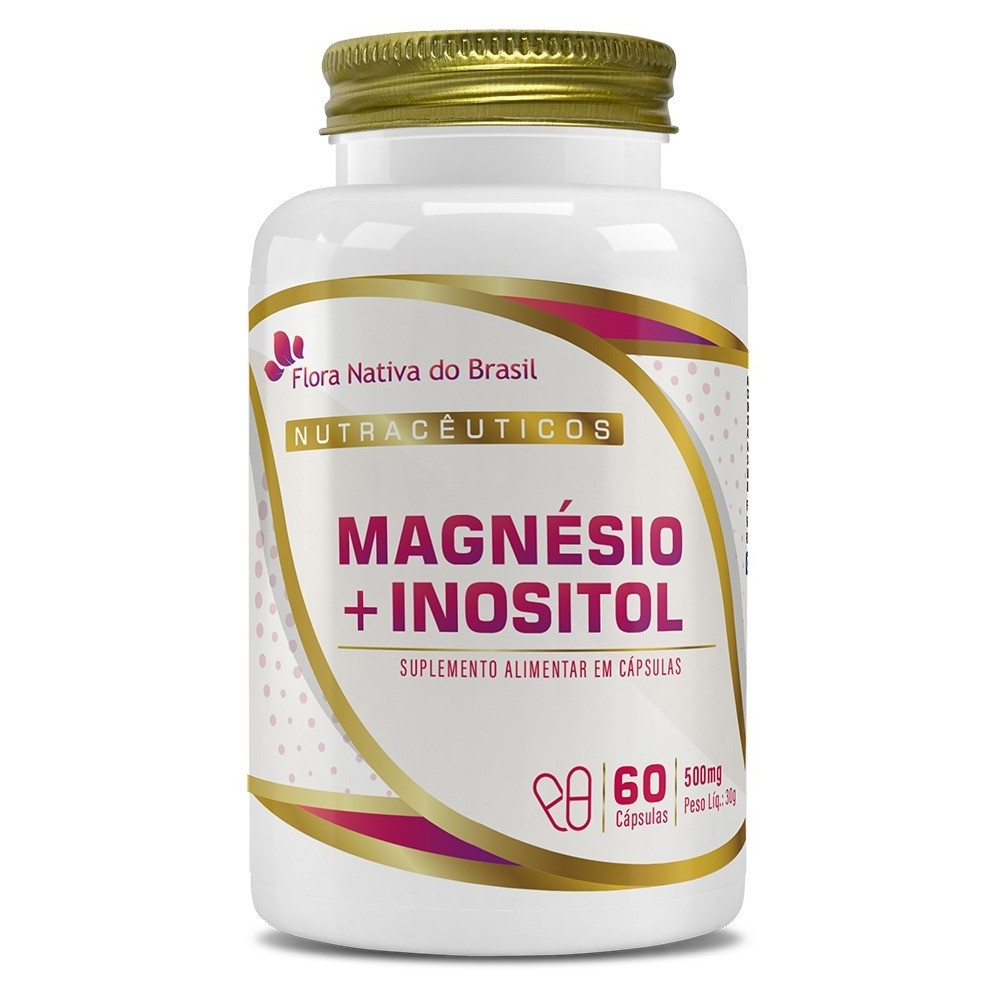 Magnésio + Mio Inositol 60 Cápsulas 500mg - Flora nativa do brasil em Oferta na Shopee