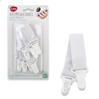 Kit 4 Prendedores Elastico P/ Lencol Segura Prende Presilha em Oferta na Shopee