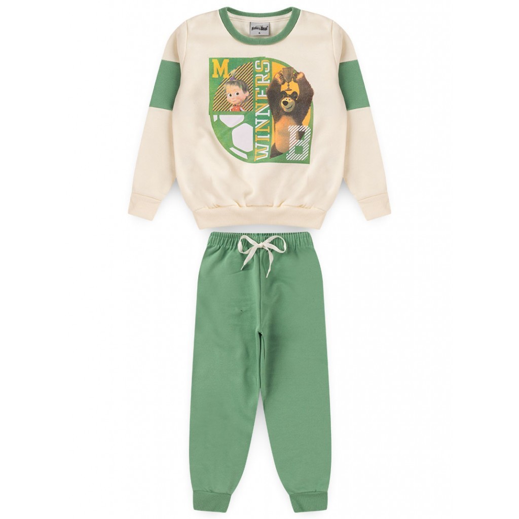 Conjunto Masculino Infantil Winners - Masha e o Urso - Baby & Kids Fashion