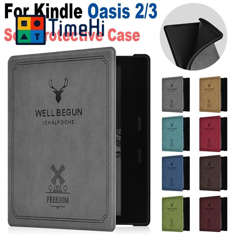 Capa LONTIMEHI Smart Cover , Funda PU Leather 7 Polegadas eReader Folio , Professional Protetora À Prova De Choque Para Kindle Oasis 2/3 Home Office