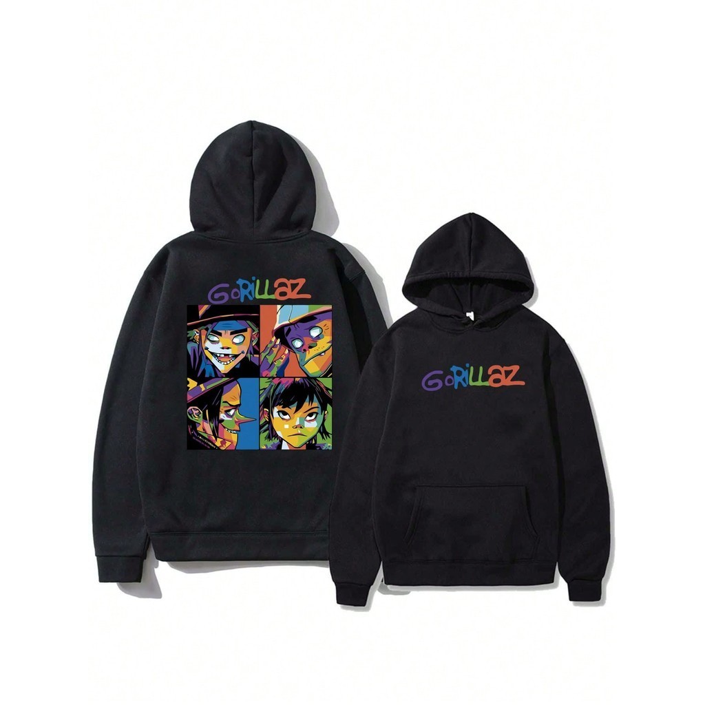 Blusa De Moletom Gorillaz Banda de Rock, Musica, Style Flanelado Quentinho Casaco de Frio - Qualidade Premium!