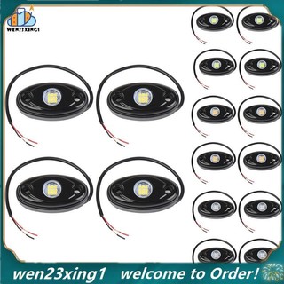 [4Pcs 9LED Super Bright Rock Light Kit LED À Prova D'água Luz Neon Underglow Para Barco Fora De Estrada