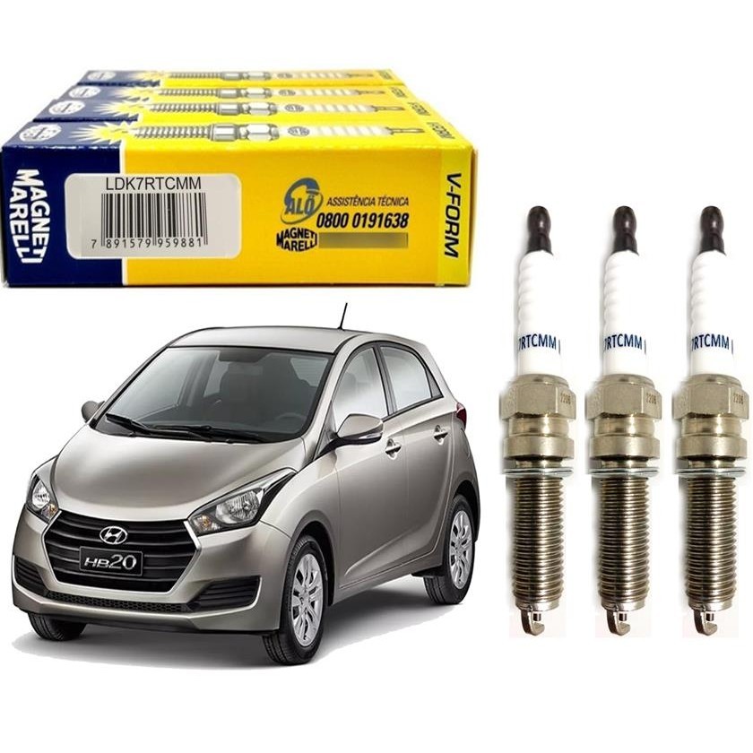 Jogo De Vela Hyundai HB20 KIA Picanto 1.0 12v 3 cilindros 2012 2013 2014 2015 em Oferta na Shopee