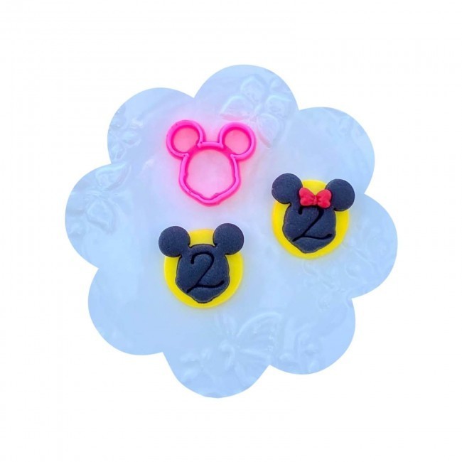 Cortador Turma do Mickey - Silhueta Rosto do Mickey 3cm