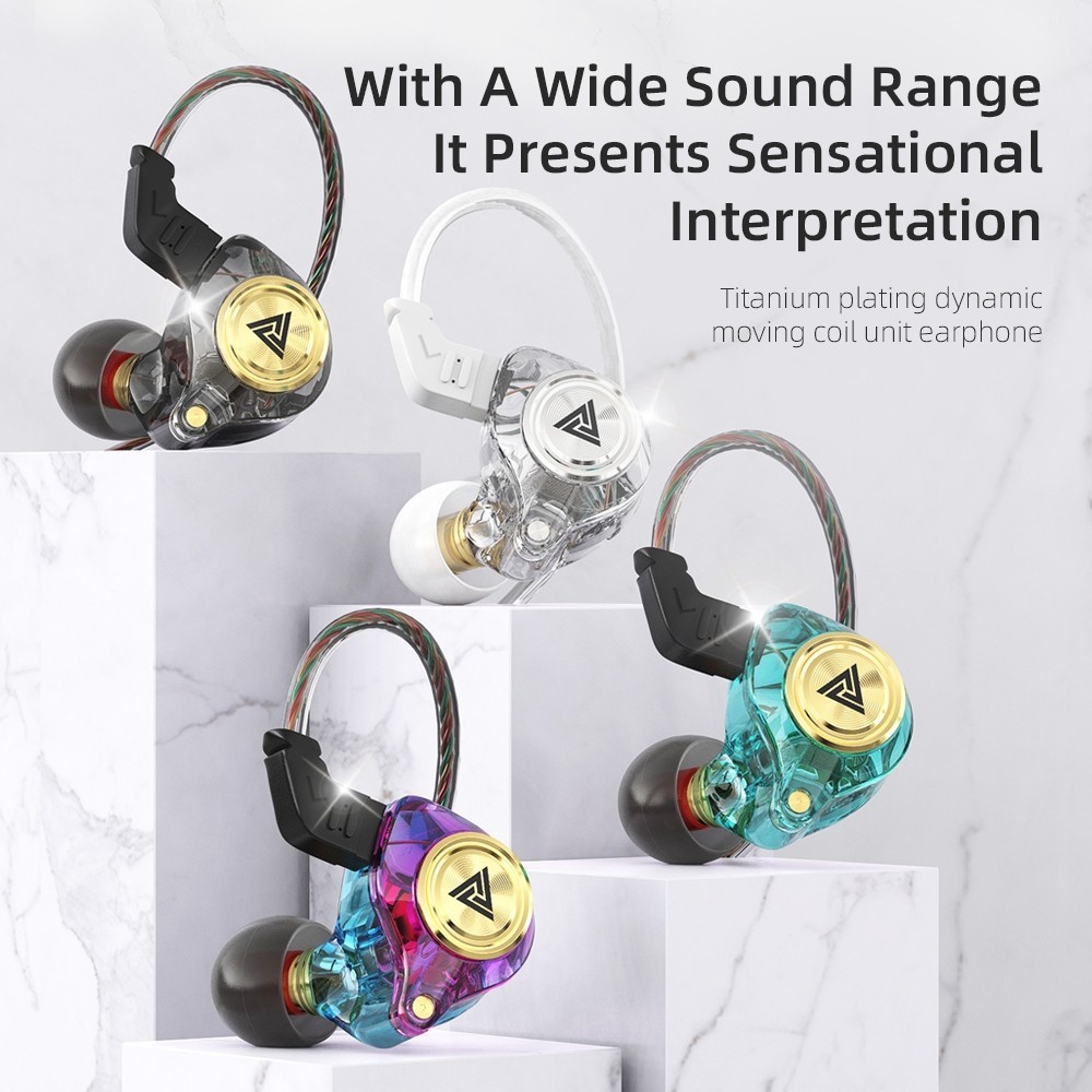 Fone De Ouvido Original QKZ-AK3 HiFi In-ear Confortável Monitor Dinâmico De Retorno Com Microfone De Baixo