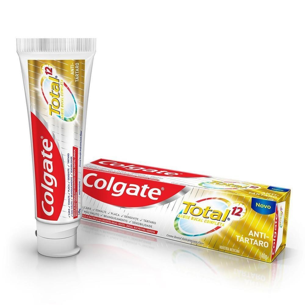 COLGATE CREME DENTAL TOTAL 12 ANTI-TÁRTARO COM 140G