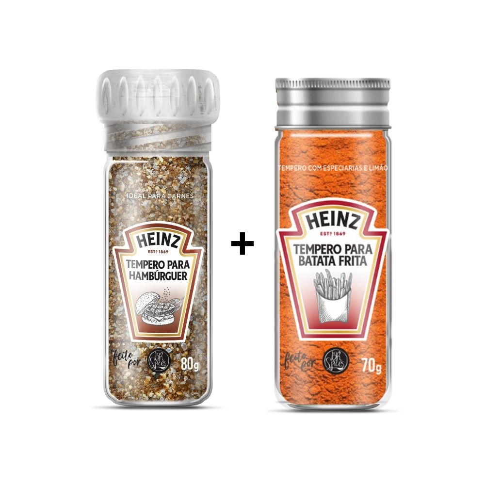 Kit Tempero Batata Frita 70G+Tempero Hambúrguer 80G - Heinz em Oferta na Shopee