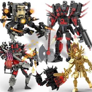 Novo Skibidi Toilet Building Block Titan Clock Man 2.0 Cameraman Speakerman Drill Man Bricks Modelo Brinquedos para Kid em Oferta na Shopee