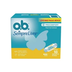 OB ABSORVENTE SEMPRE LIVRE INTERNO MÉDIO COM 10 UNIDADES