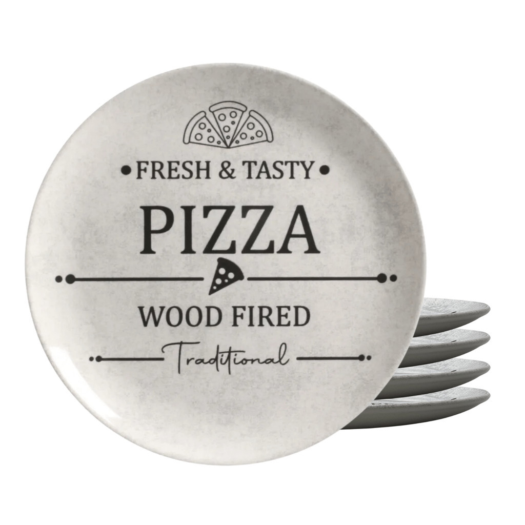 Jogo De Pratos Raso Cerâmica 29cm Kit 4 Peças Pizza Plate Alleanza em Oferta na Shopee