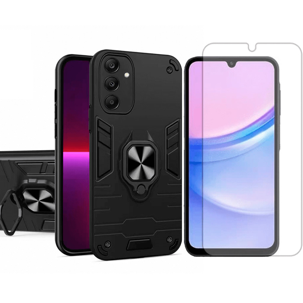 Capa Case Anel Para Samsung Galaxy A25 + Pelicula Hidrogel