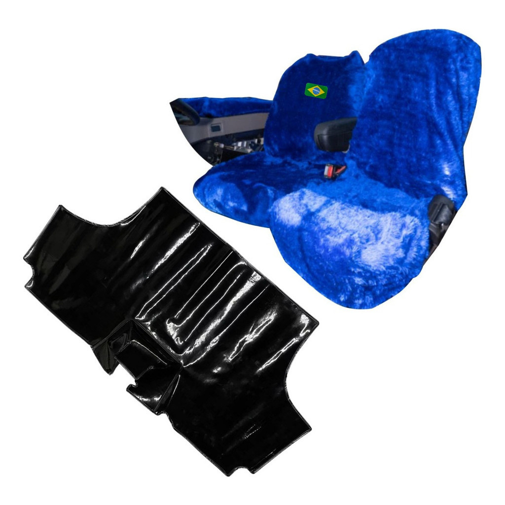Tapete Verniz + Duas Capas Em Cochinil Compatível Com New Holland T6 Ou T7